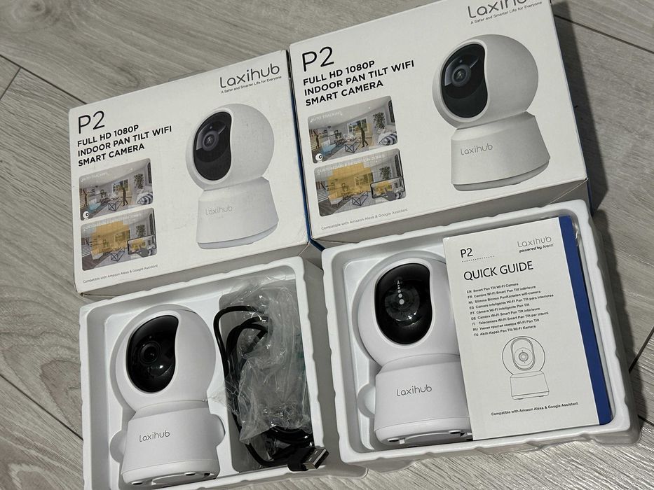 Laxihub P2 - 2 szt. obrotowych kamer 360 stopni wifi aplikacja