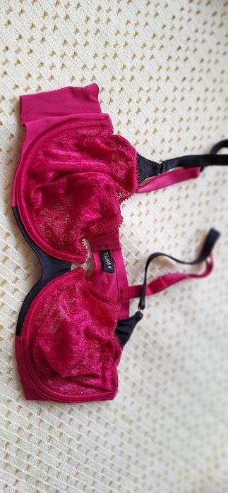 Biustonosz 70A/B Triumph koronkowy różowy piękny nowy, prezent OKAZJA!