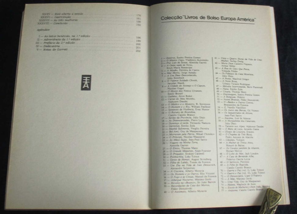 Livro O Arco de Sant'Ana Almeida Garrett Grandes Obras