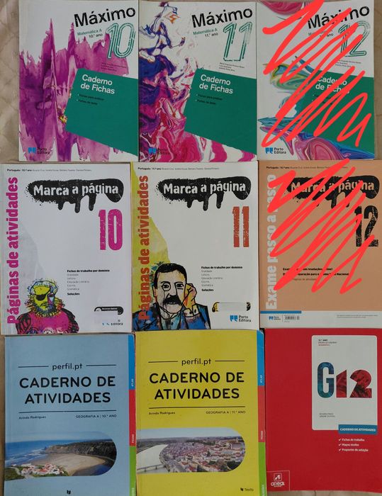 Cadernos Atividades Mat, Pt, Geo, Eco (10º, 11º, 12º)