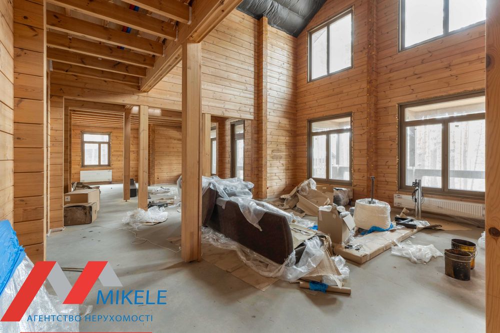 Без% Котедж з брусу Хонка 510 м2, ділянка 63 сот., смт. Глеваха