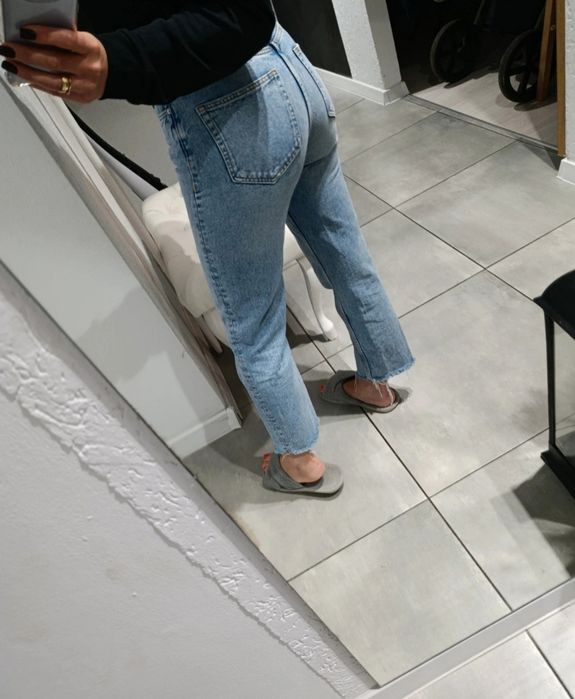 Spodnie jeansowe jeansy do kostek Sinsay 36S stright