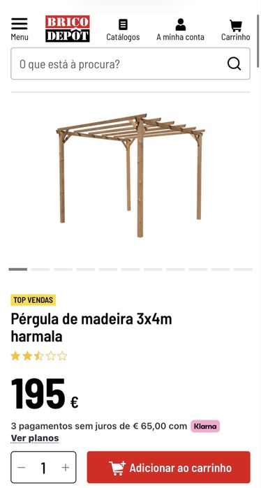 Pergola madeira