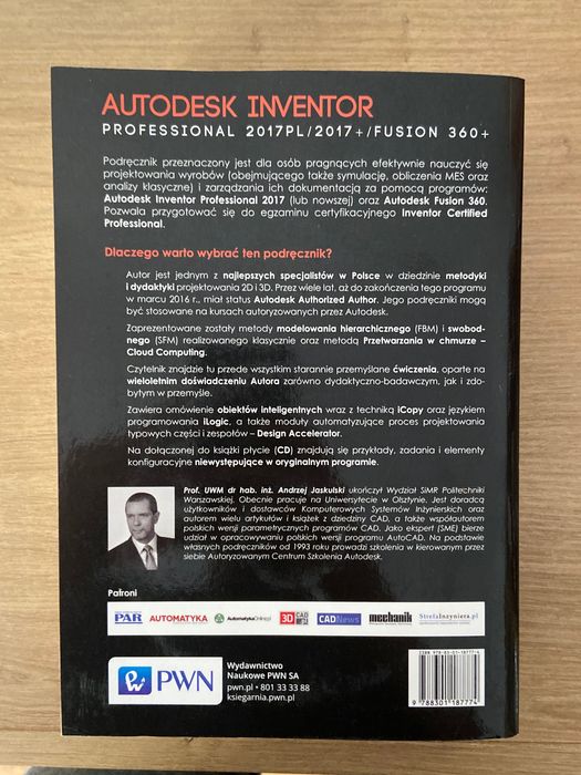 Książka do nauki Autodesk Inventor