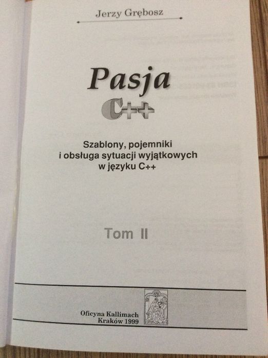 Jerzy Grębosz - pasja C++