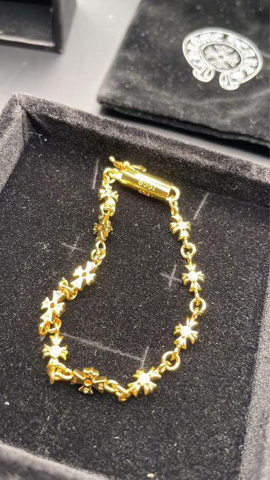 Pulseira Chrome Hearts Dourada 18 cm