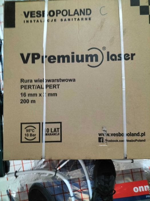 Rura PERT AL Vesbo 16 mm x 200 metrów