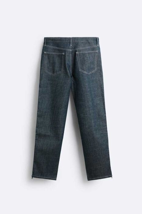 ZARA spodnie męskie straight z suwakami 46
