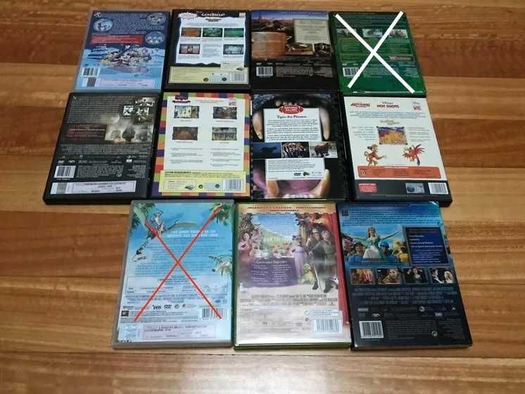 Vários filmes em DV’s e jogos em CD