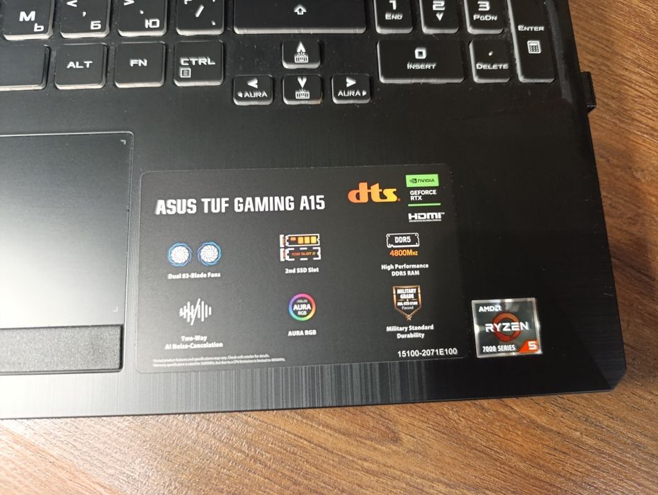 ігровий ноутбук asus tuf gaming a15