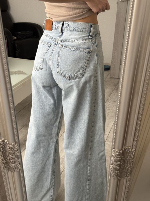 Широкі голубі джинси wide leg