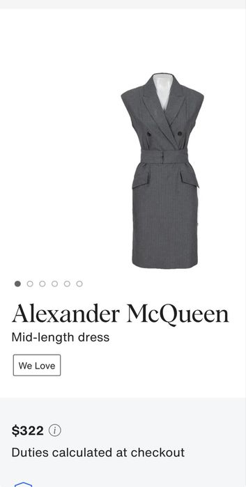 Сукня Alexander McQueen, вовна