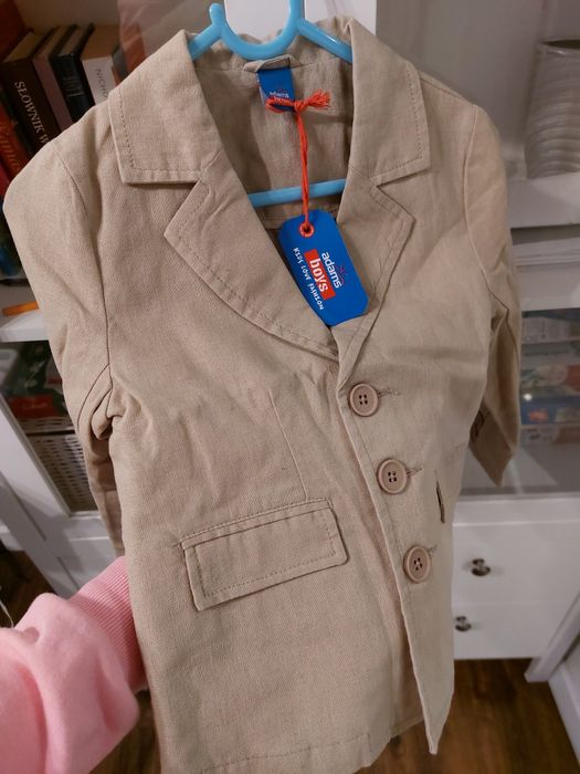 Marynarka lniana beżowa 98