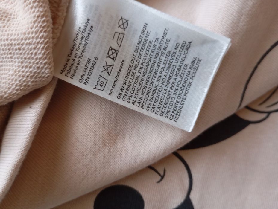 H&M 7-8l nowa dresowa sukienka DISNEY z myszką Miki