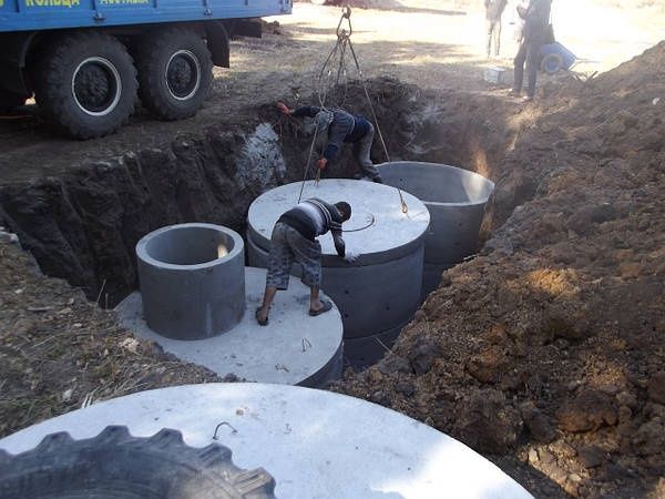 Септик під ключ. Каналізація копка траншей вигібна яма кільця бетонні