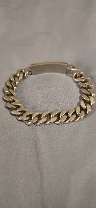 Pulseira robusta de prata 925 maciça  de corrente cubana, robusta.