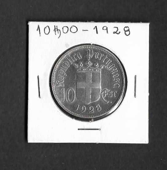 Moeda de 10 escudos . Portugal 1928