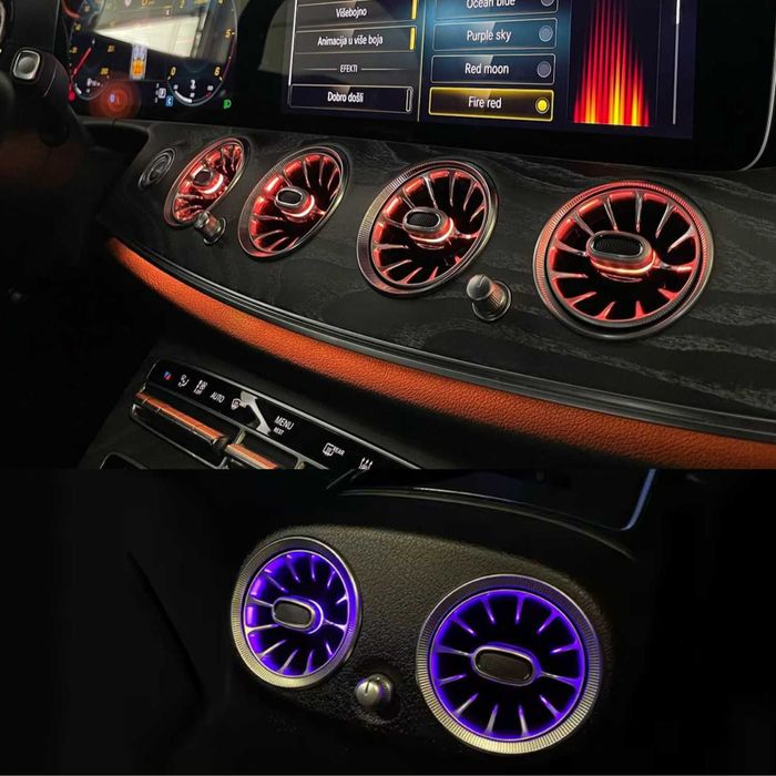 Дефлекторы с подсветкой Mercrdes Benz Воздуховоды Burmester W213 LED