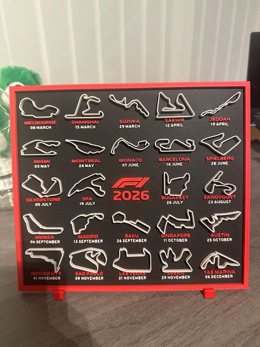 3D постер-календар Formula 1 (Формула 1) - сезон 2026