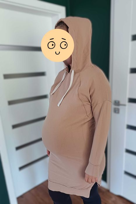 Praktyczna bluza ciążowa i do karmienia Happy Mum – rozpinana (L)