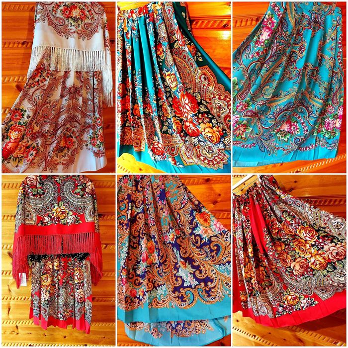 Spódnica z szalem góralski komplet