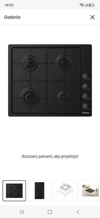 Nowa Płyta gazowa candy chw6lbb
