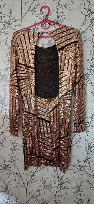 Sukienka ZARA cekiny- rozm.L NOWA