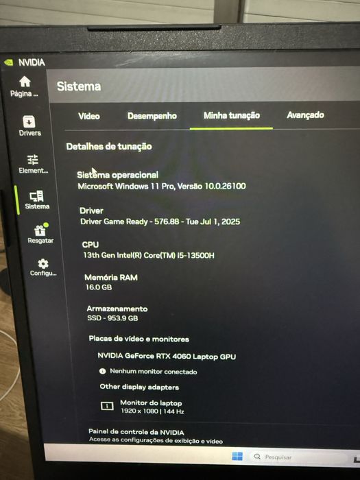 Notebook Gamer Gigabyte – RTX 4060 | i5 13ª Geração | 144Hz