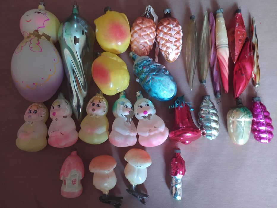 новогодние игрушки из стекла 70-80 е годы СССР