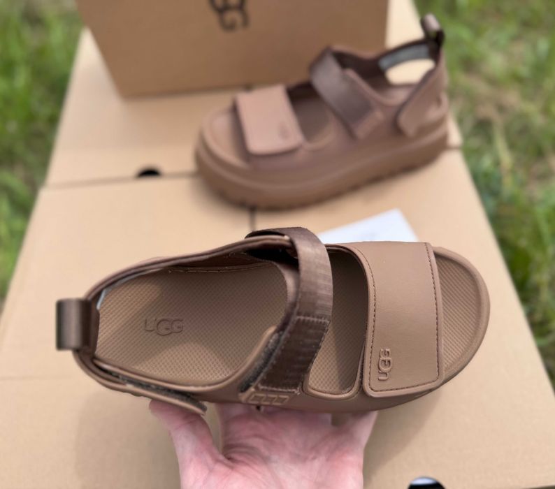‼️Останні Розміри‼️Оригінал / Босоніжки UGG Goldenglow Sandals Brown / Сандалі Угг / Уггі / Босоножки Угги