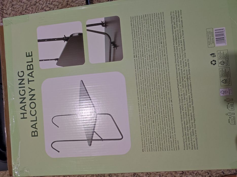 Stolik składany balkonowy.
