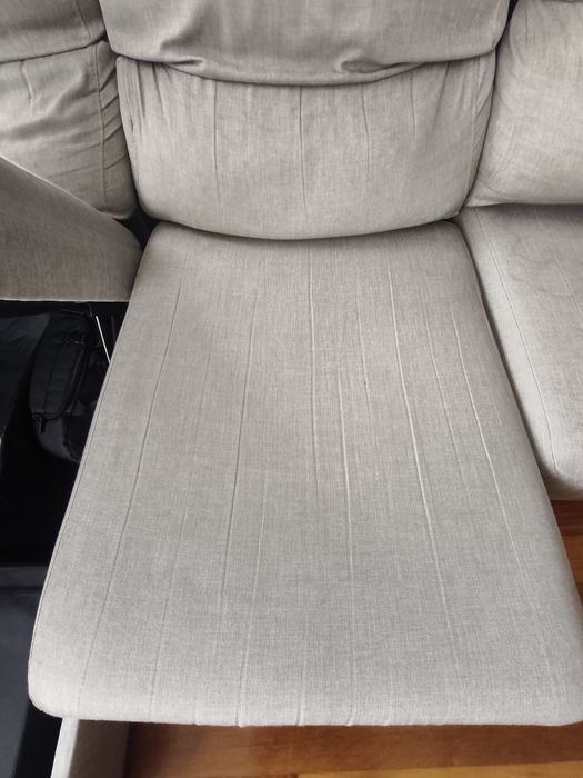 Sofá 3 lugares chaise longue cinzento