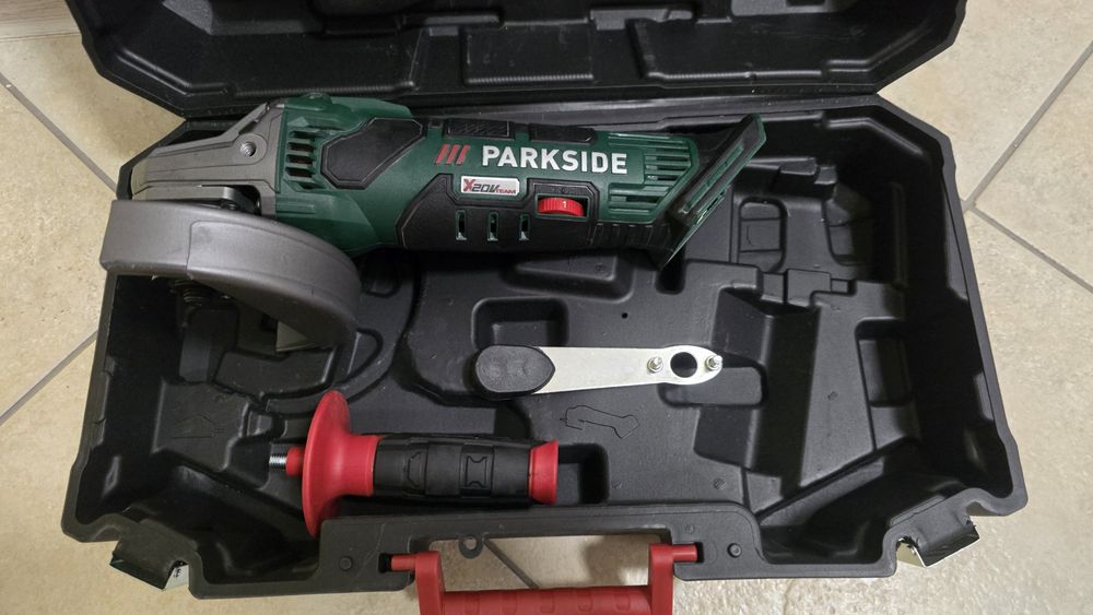 Szlifierka kątowa gumówka, diax, diaks parkside akumulatorowa 20V.