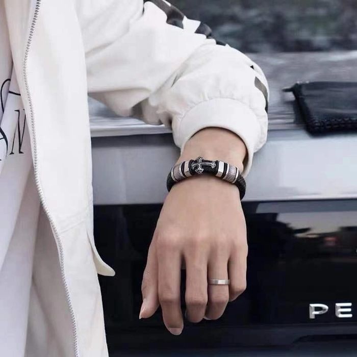 Браслет кожаный Chrome Hearts Хром Хартс