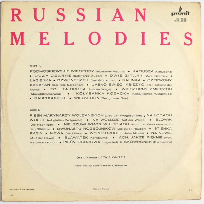 Orkiestra Jack'a White'a - Russian Melodies (XL 0662)