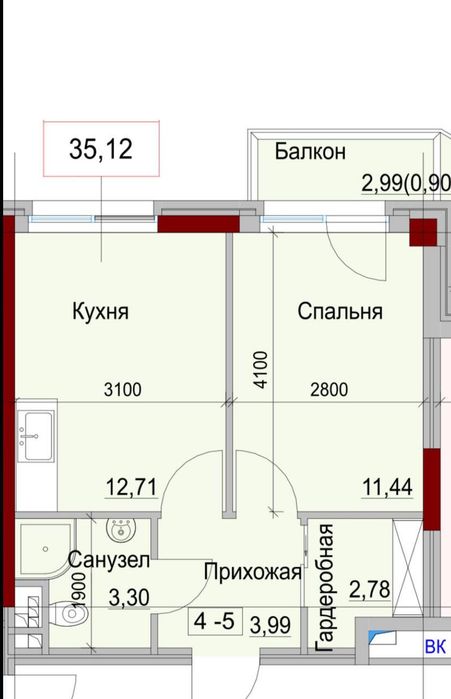 1-комнатная квартира по адресу Чубаевский пер. (площадь 42,5 м²) - Atlanta.ua - фото 12