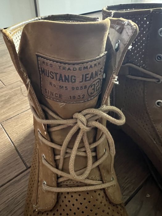 Botki Mustang camel beż brąz 39