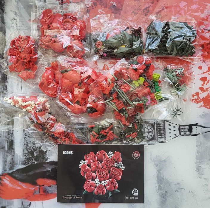 LEGO Botanicals Букет троянд 10328 - 822 деталі Аналог