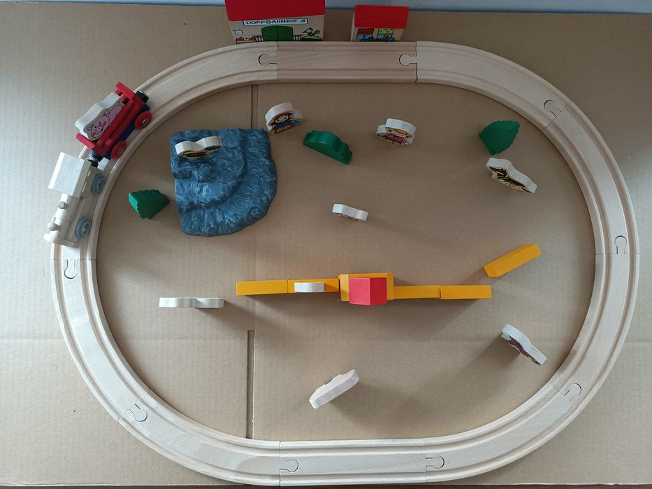 Kolejka drewniana gospodarstwo Small foot Montessori