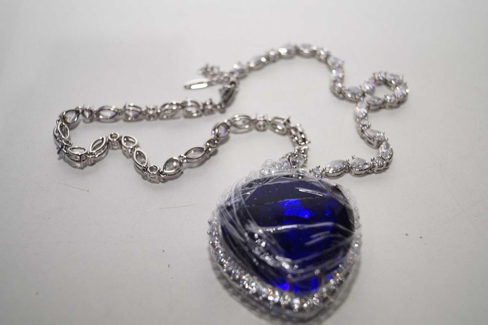 631 XUPING JEWELRY Posrebrzany naszyjnik Serce Oceanu z cyrkoniami