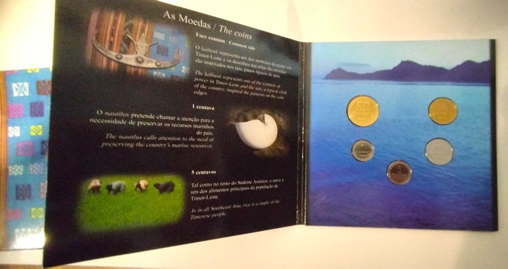 Coleção Moedas Timor BNC 2003