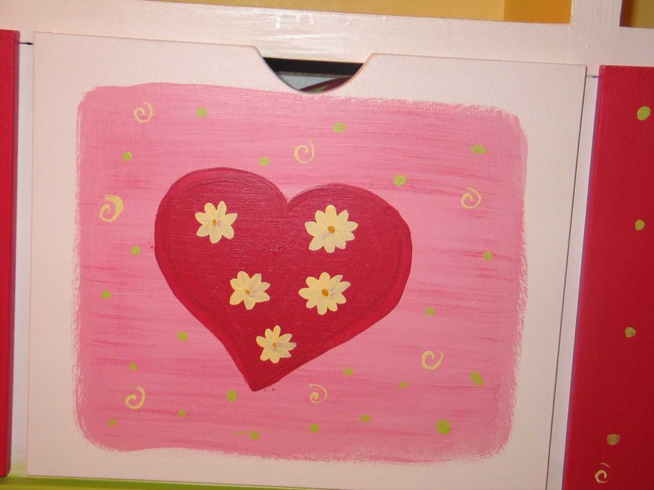 Estante Madeira Quarto Criança - Pintada à mão