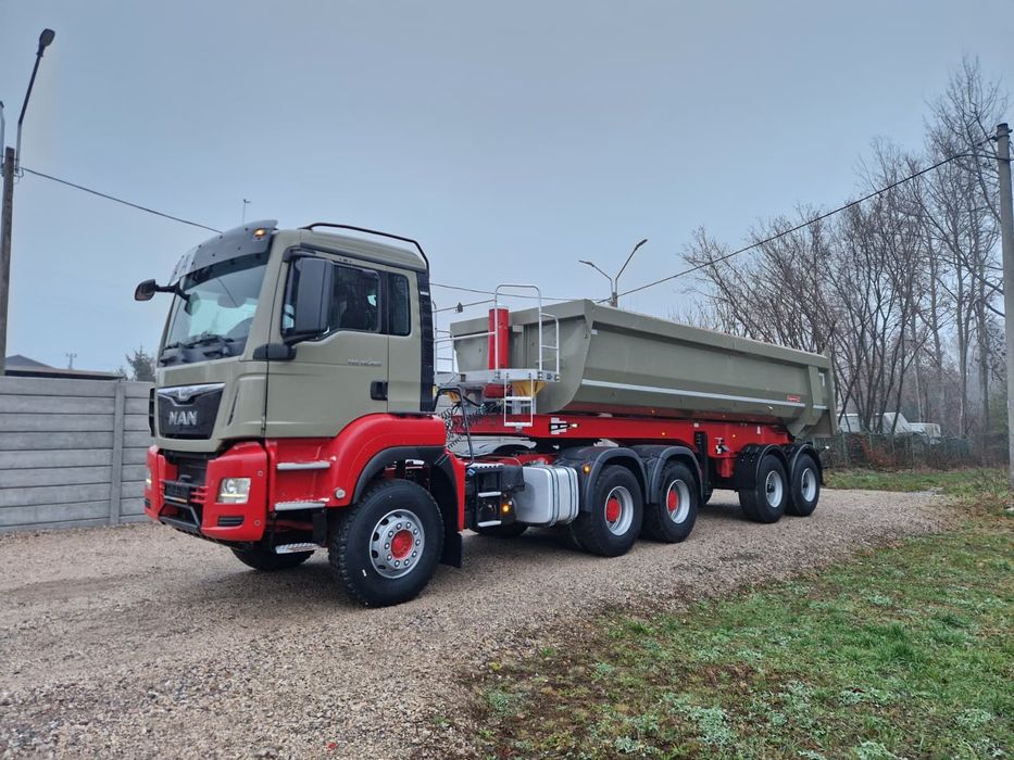 MAN TGS 26.480 6x4 Ciągnik siodłowy + Naczepa Langendorf Zestaw Z Niemiec