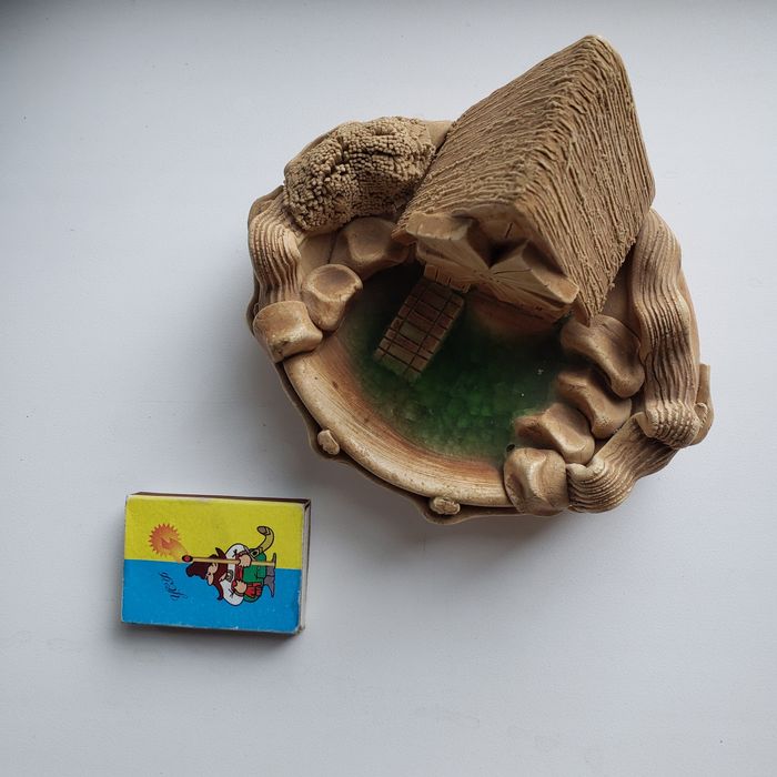 Глиняний будиночок, попільничка чи декор для акваріума