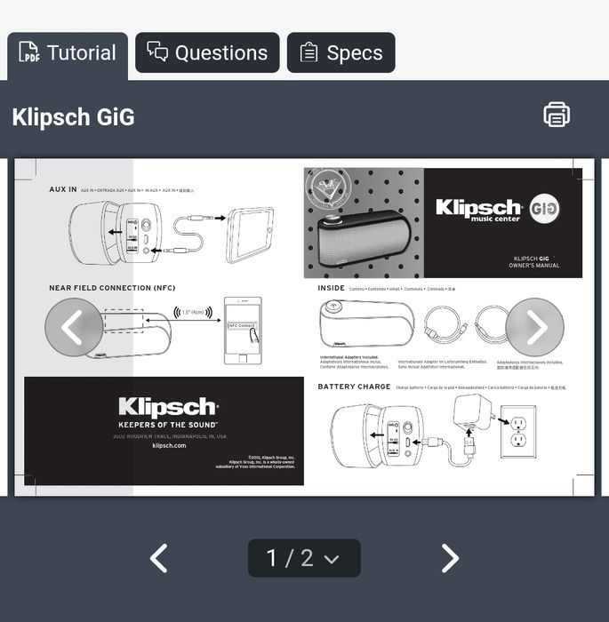 Coluna Klipsch GIG Bluetooth