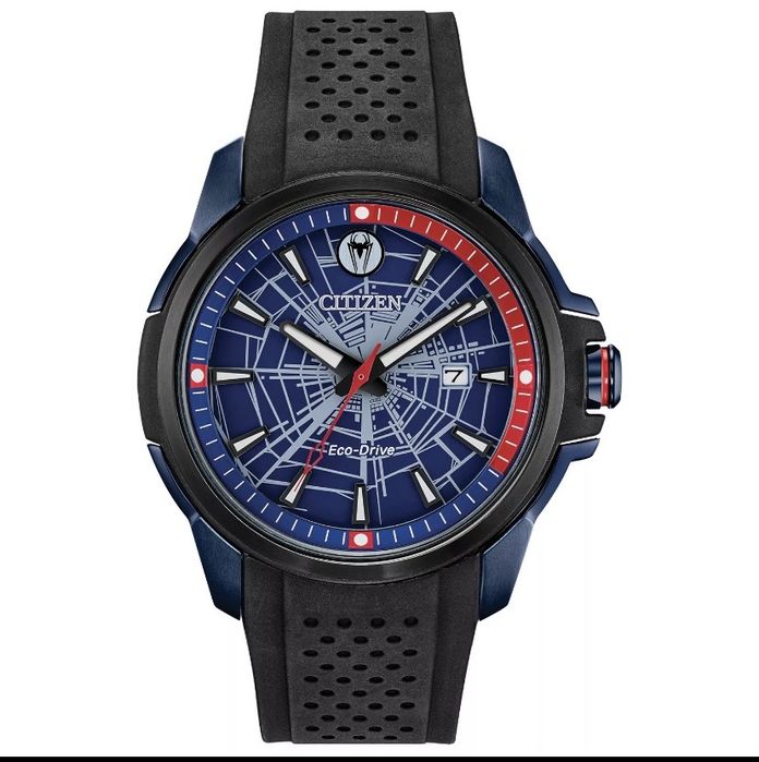Citizen Men's Eco-Drive Marvel Heroes Spider-Man Calendar 44mm Watch A
