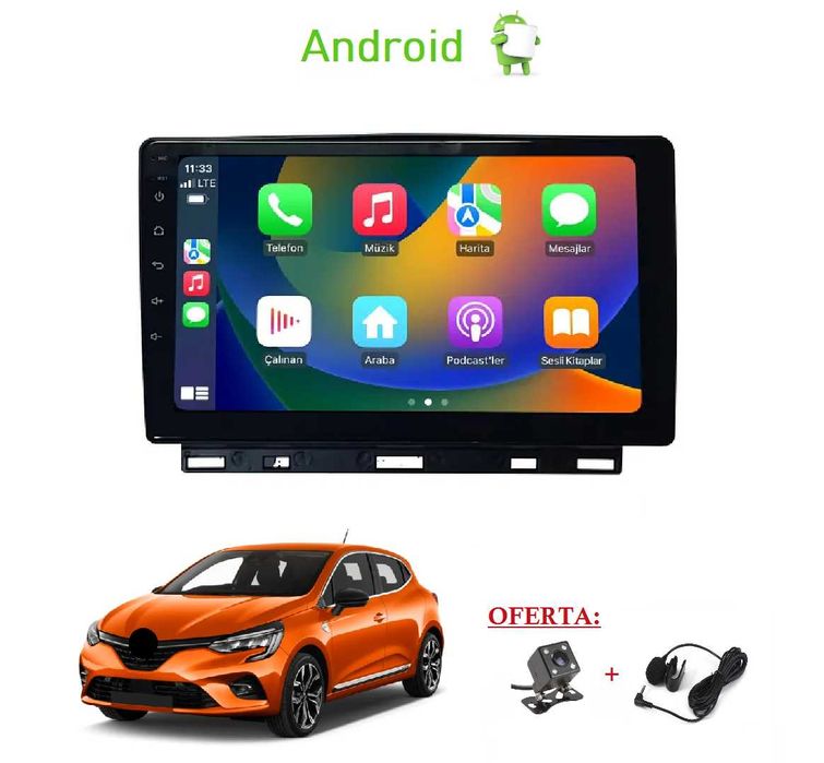 (NOVO) Rádio 2DIN 9" • Renault CLIO V (5)  • Android [4+32GB]