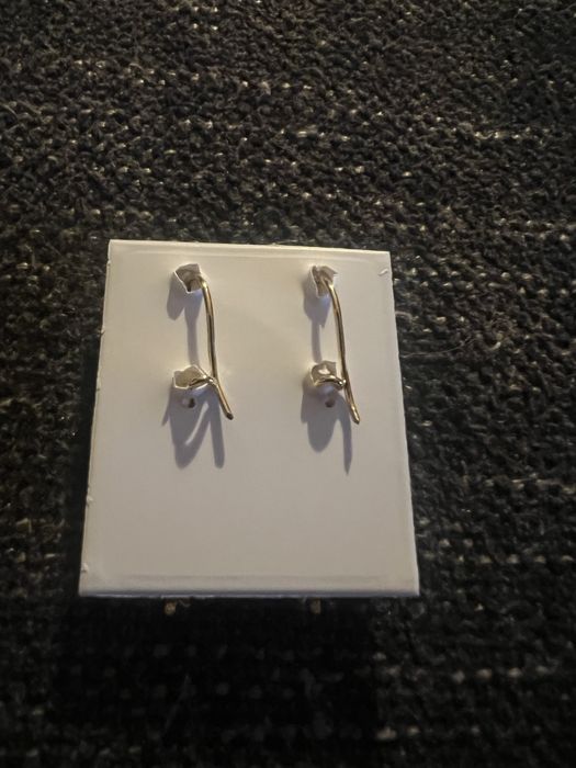 Brincos - Prata Dourada - completamente NOVOS