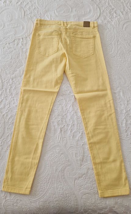 Calças de ganga amarelo canário, Lefties, tamanho 38