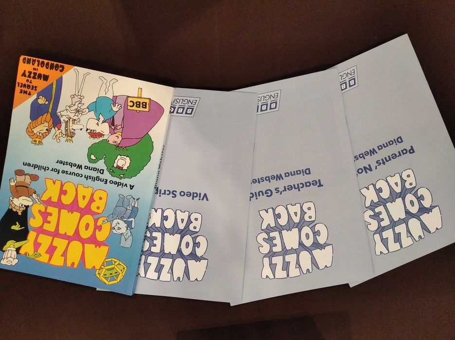 Muzzy Comes Back: curso de inglês vintage da BBC c/ livros, VHS, K7
